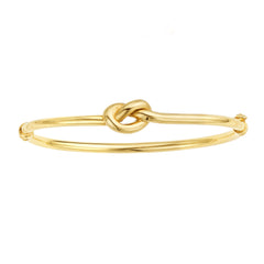 Royal Chain 14K Gold Polished Puffed Love Knot Bangle BG8090