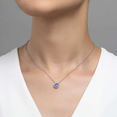 LAFONN September Birthstone Necklace BN001SAP18