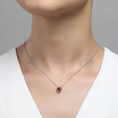 LAFONN July Birthstone Necklace BN001RBP18