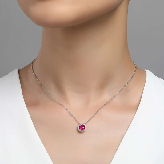 LAFONN July Birthstone Necklace BN001RBP18