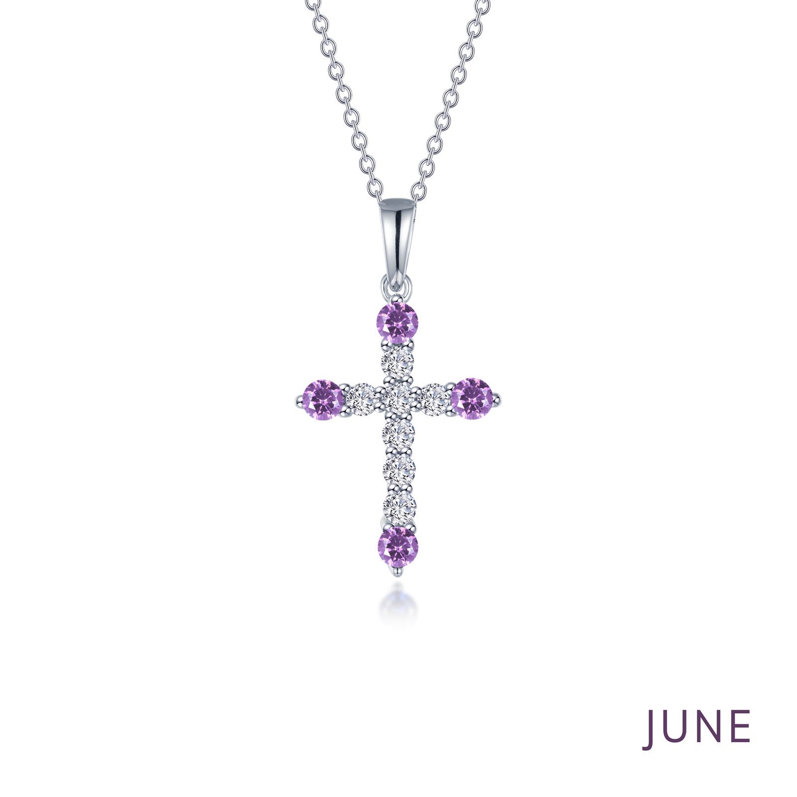 LAFONN June Birthstone Cross Necklace BP007AXP20
