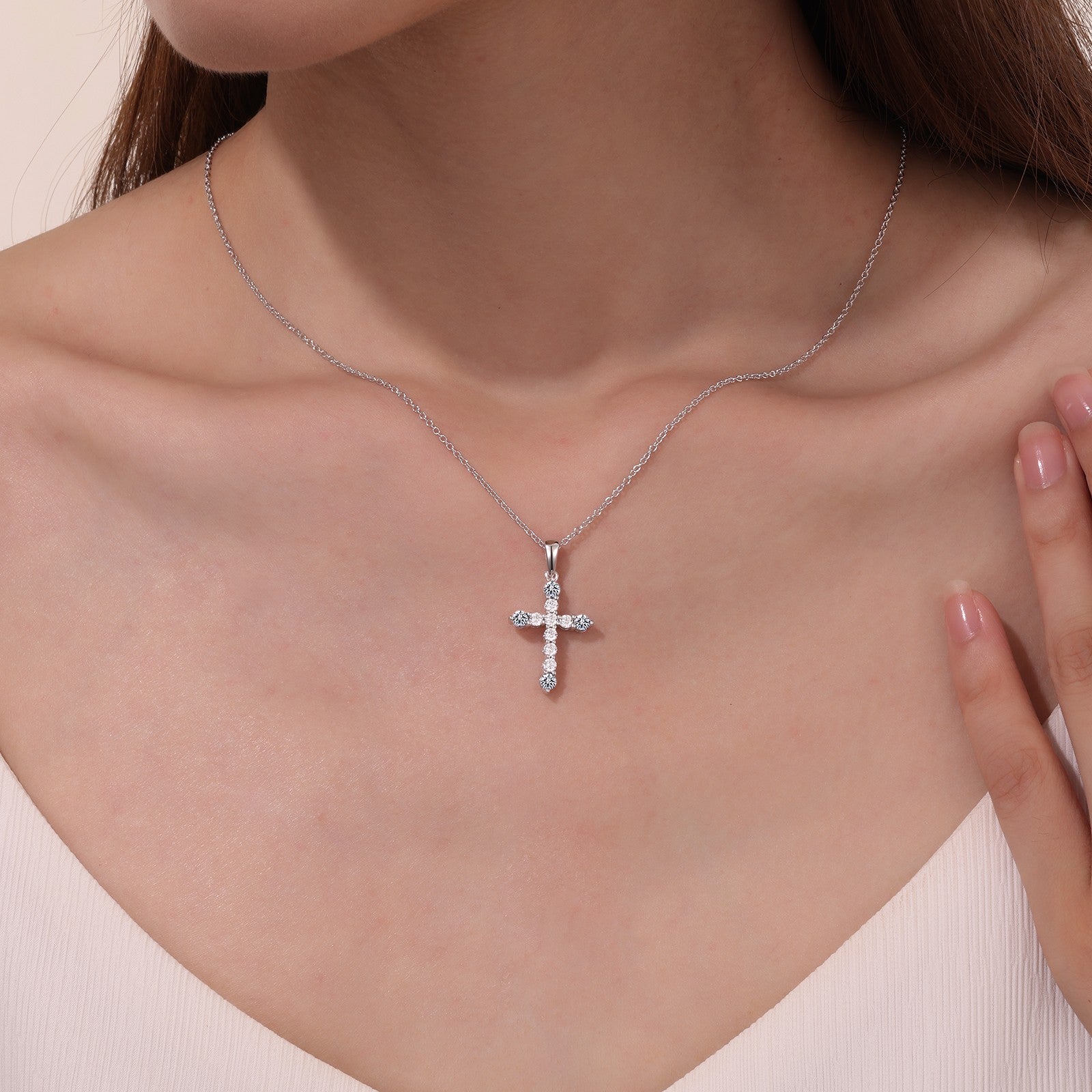 LAFONN June Birthstone Cross Necklace BP007AXP20