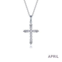 LAFONN June Birthstone Cross Necklace BP007AXP20