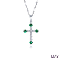 LAFONN June Birthstone Cross Necklace BP007AXP20