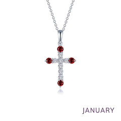 LAFONN June Birthstone Cross Necklace BP007AXP20
