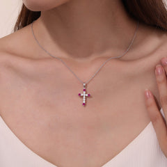 LAFONN June Birthstone Cross Necklace BP007AXP20