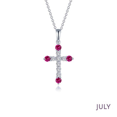 LAFONN June Birthstone Cross Necklace BP007AXP20
