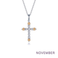 LAFONN June Birthstone Cross Necklace BP007AXP20