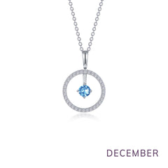 LAFONN May Birthstone Reversible Open Circle Necklace BP008EMP20