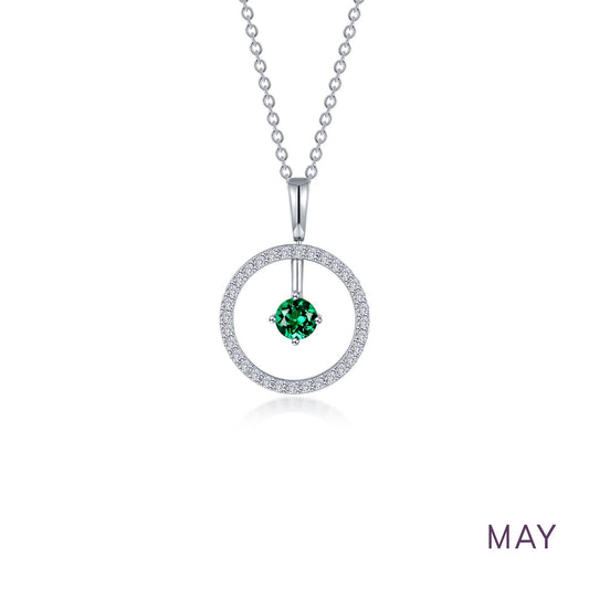 LAFONN May Birthstone Reversible Open Circle Necklace BP008EMP20