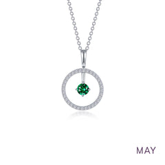 LAFONN May Birthstone Reversible Open Circle Necklace BP008EMP20