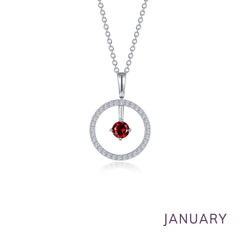 LAFONN May Birthstone Reversible Open Circle Necklace BP008EMP20