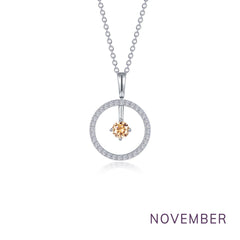 LAFONN May Birthstone Reversible Open Circle Necklace BP008EMP20