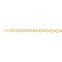 Royal Chain 14K Gold Oval Link Bracelet BRC2756