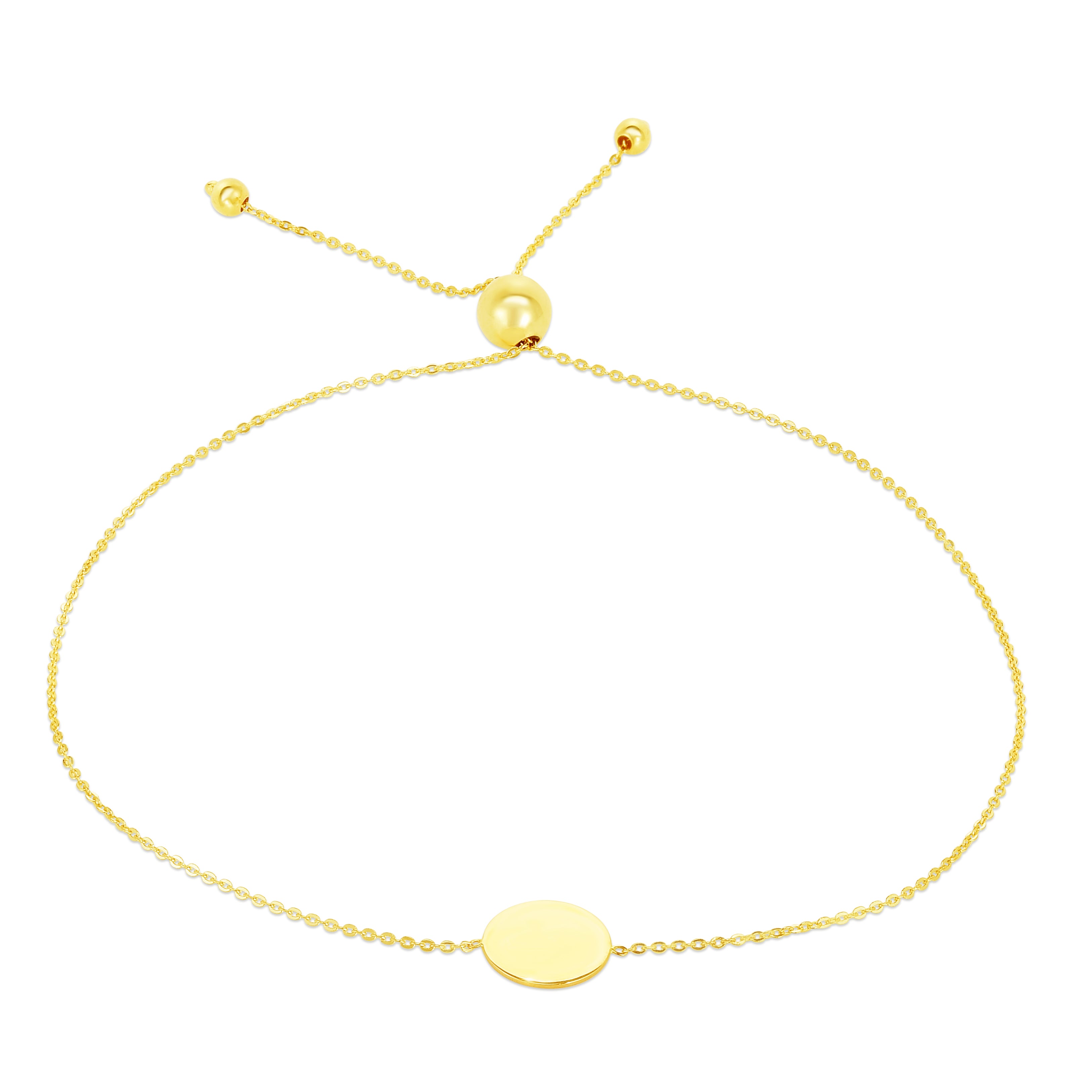 Royal Chain 14K Gold Circle Friendship Bracelet BRC2767