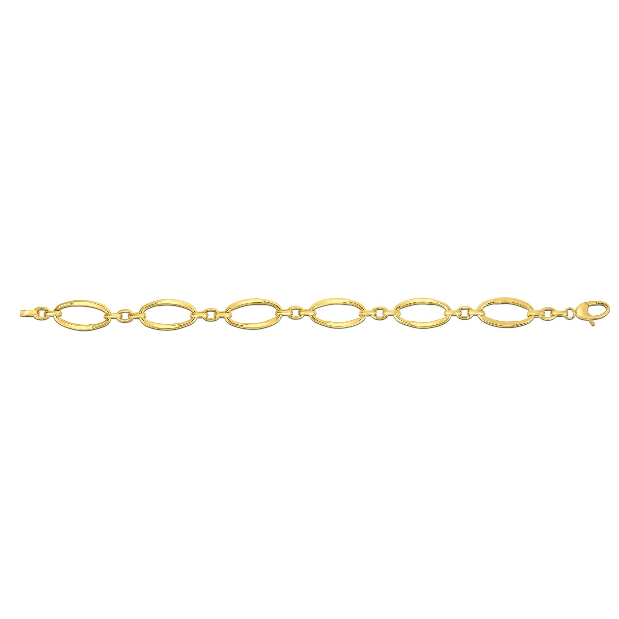 Royal Chain 14K Gold Polished Three Plus One Oval Link Chain BRC4728