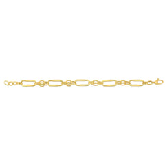 Royal Chain 14K Gold Elongated Oval Station Link Chain BRC4731