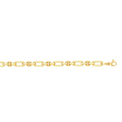 Royal Chain 14K Gold Polished & Diamond Cut Elongated Oval Link Chain BRC4764