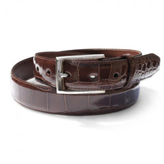 MClip Dark Brown Alligator Belt BT-BRN-GATR