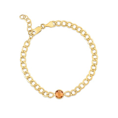 Royal Chain 14K Citrine Curb Chain Bracelet C15474