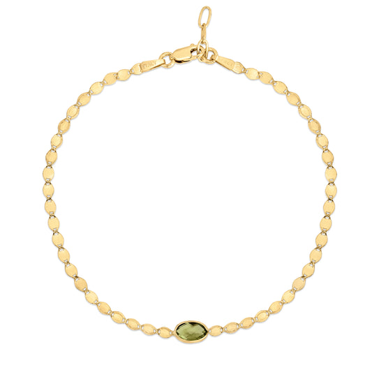 Yellow Gold Polished Gemstone Fancy Chains Necklace