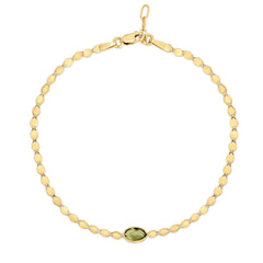 Yellow Gold Polished Gemstone Fancy Chains Necklace