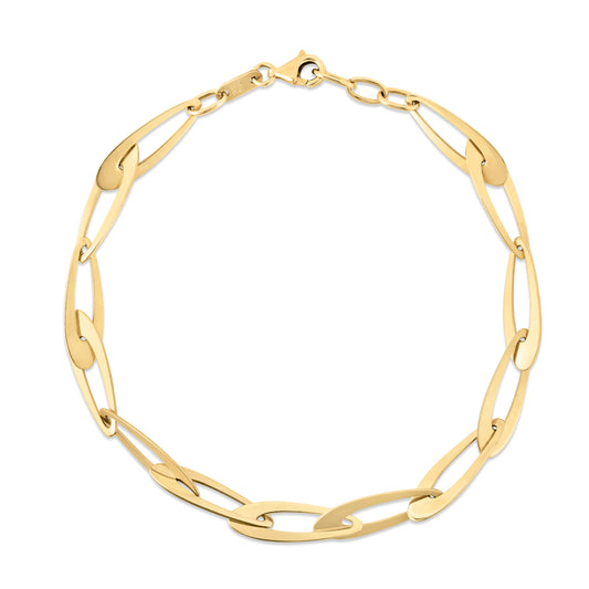 Yellow Gold Polished La Goccia Link Bracelet