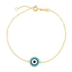 Royal Chain 14K Blue Evil Eye Bracelet C15501