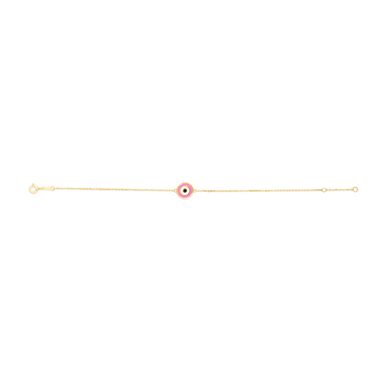 Royal Chain 14K Pink Evil Eye Bracelet C15502