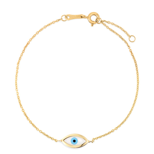 Royal Chain 14K MOP Evil Eye Bracelet C15510