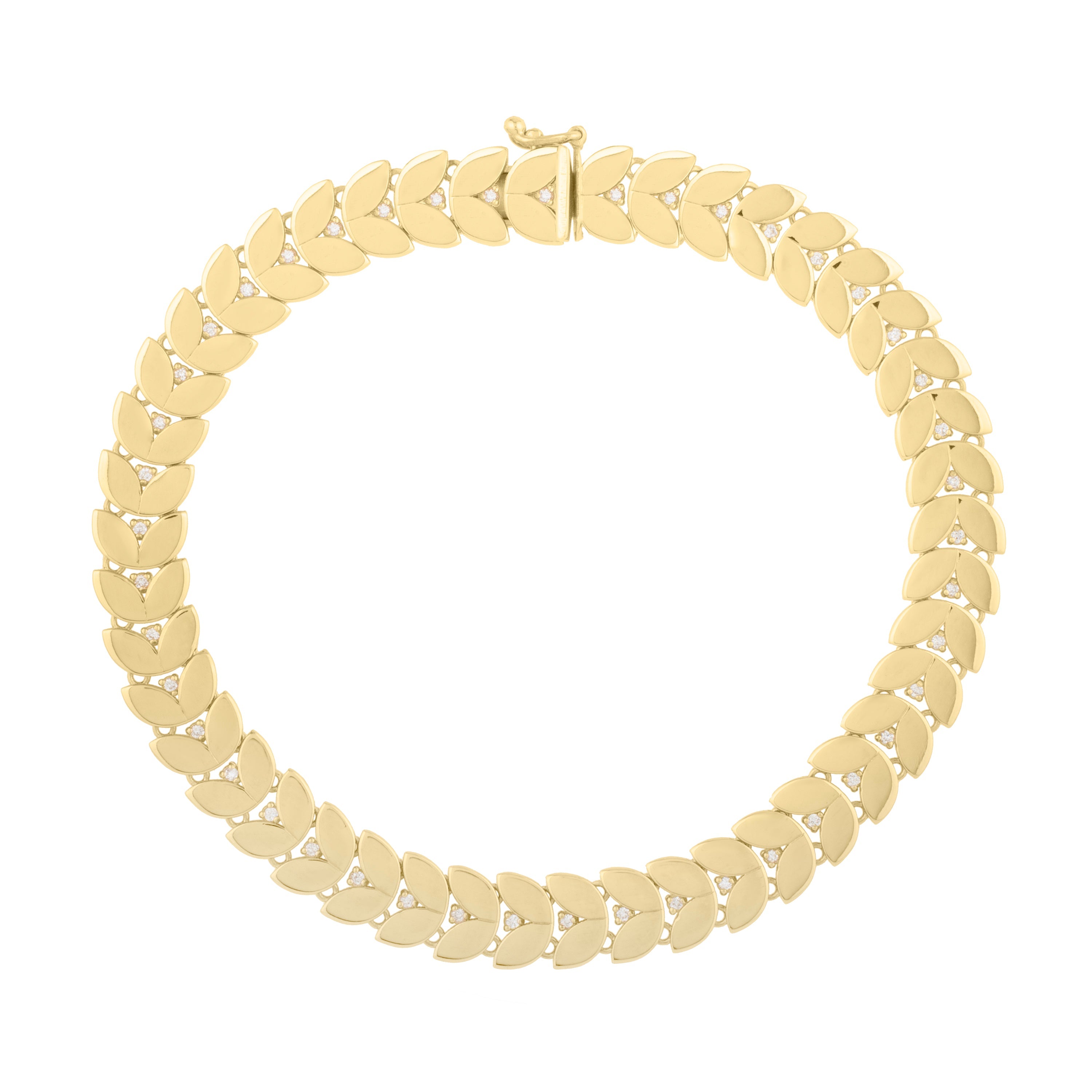Parkplace Jewelers 14k-diamond-laurel-leaf-bracelet-c16014