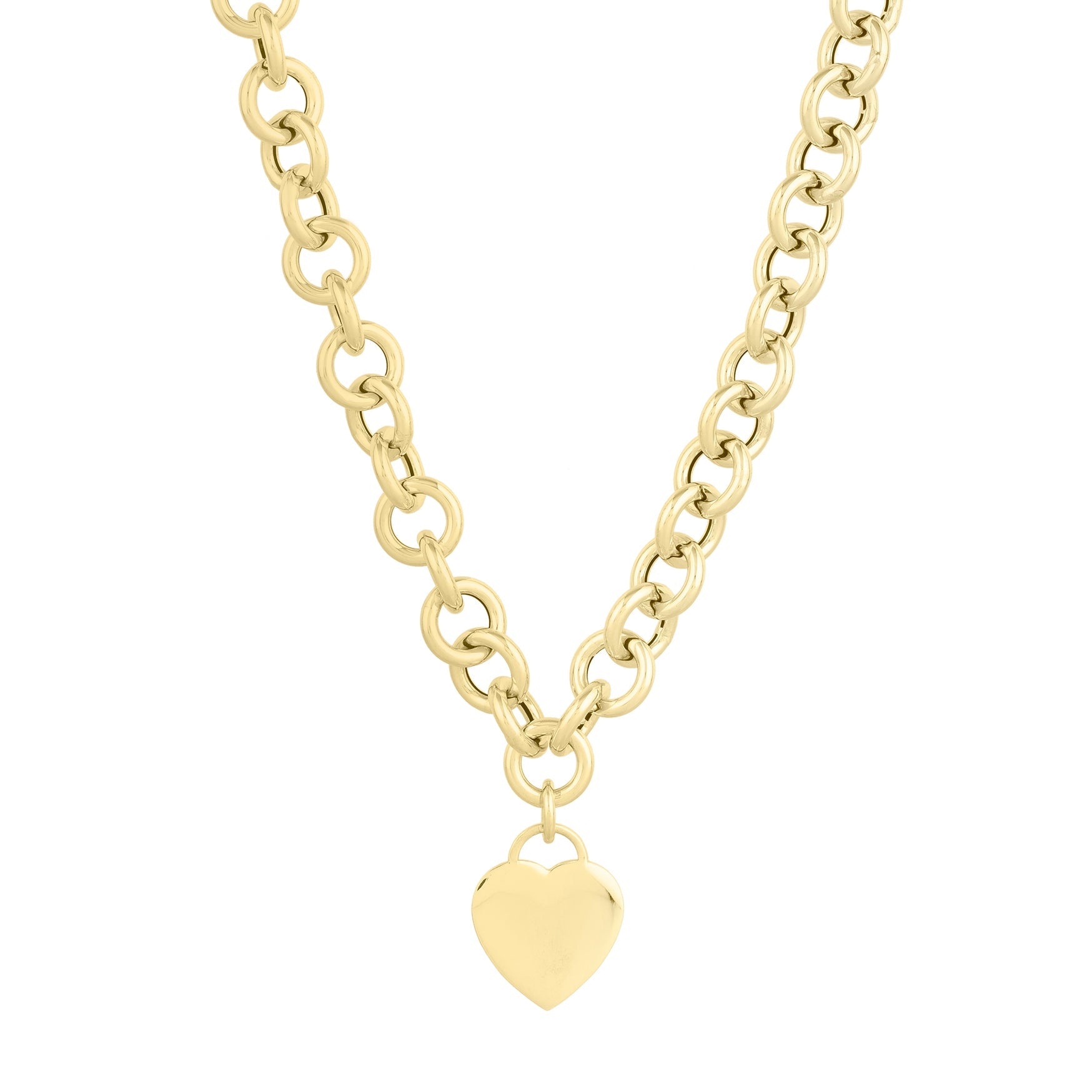 Parkplace Jewelers 14k-heart-tag-rolo-link-necklace-c16071