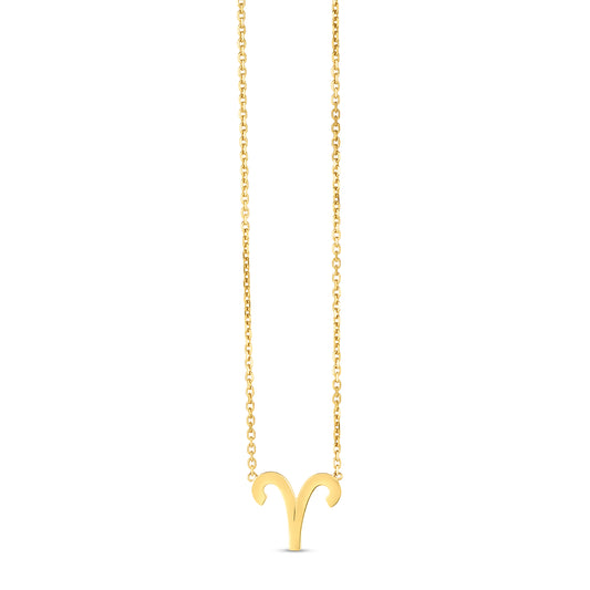 Royal Chain 14K Gold Aries Necklace C16202