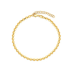 Royal Chain 14K Gold 3mm Bead Bracelet C16287