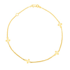 Parkplace Jewelers 14k-gold-cross-anklet-c16415