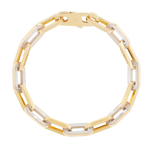 Parkplace Jewelers 14k-mop-paperclip-gem-link-bracelet-c16916