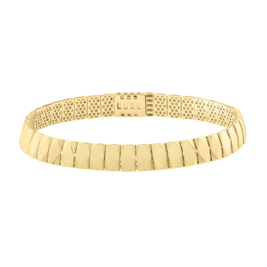 Royal Chain 14K Diamond-Shaped Tile Length Bracelet C17020