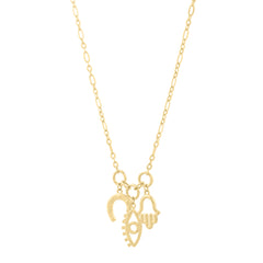 Yellow Gold Polished Spiritual Fashion Necklace