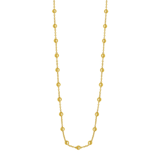 Yellow Gold Polished Pallina Beads Necklace