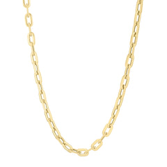 Yellow Gold Polished Paperclip Fashion Bracelet