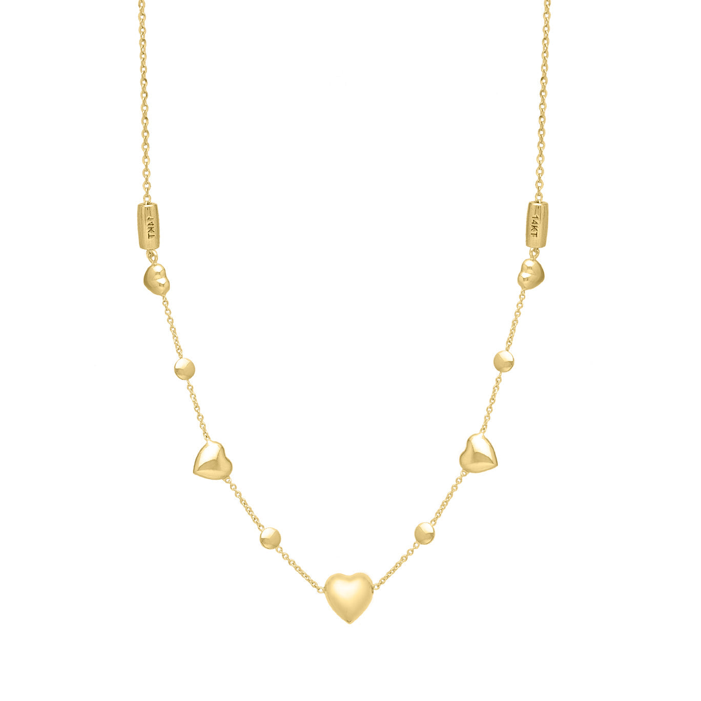 Parkplace Jewelers 14k-puff-heart-adjustable-bracelet-anklet-c17323