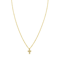 Yellow Gold Polished Petite Diamond Fashion Necklace