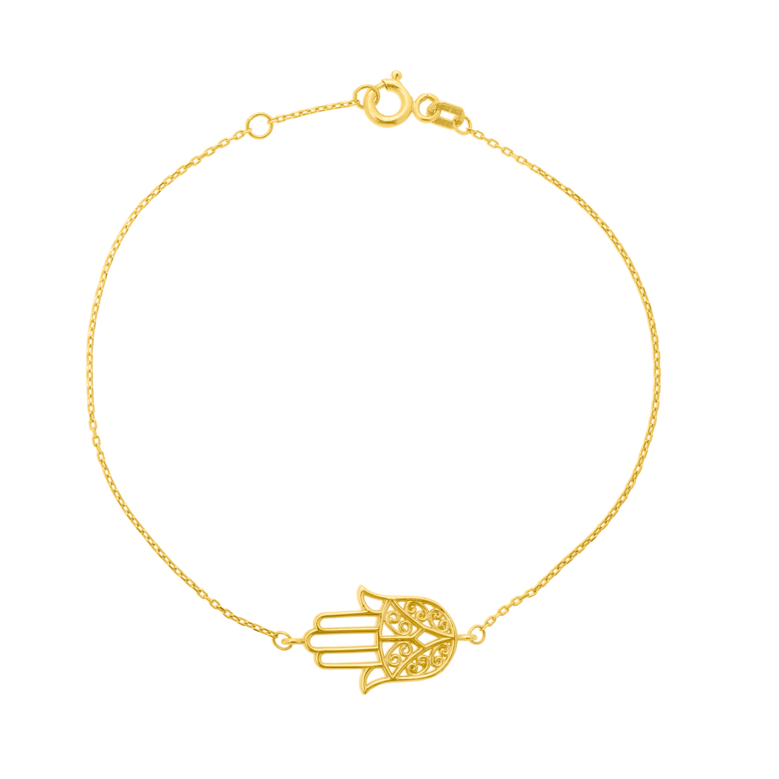 Royal Chain 14K Gold Hamsa Bracelet C18090