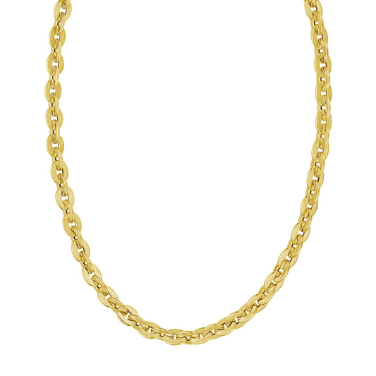 Yellow Gold Polished Gold Link Chains Necklace