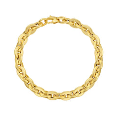 Yellow Gold Polished Gold Link Chains Bracelet