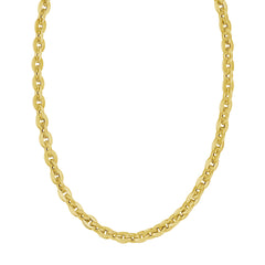 Yellow Gold Polished Gold Link Chains Necklace