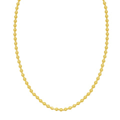 Yellow Gold Diamond Cut/ Textured Beaded Bliss Necklace