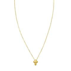Yellow Gold Polished Hearts Necklace