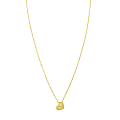 Yellow Gold Polished Hearts Necklace