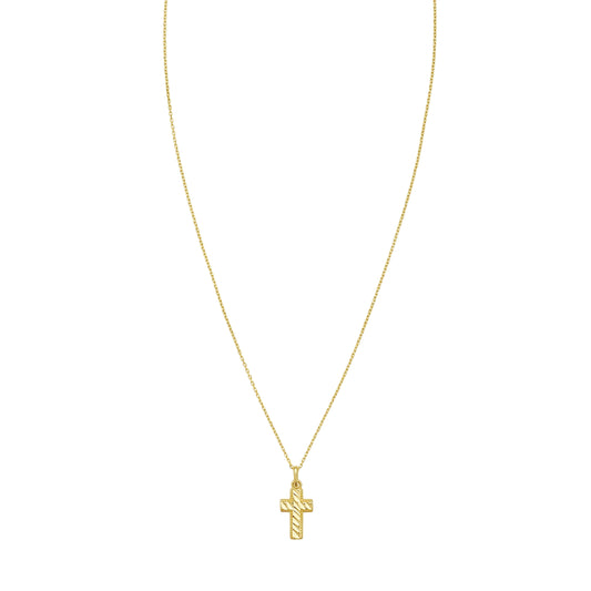 Yellow Gold Polished Love & Faith Necklace
